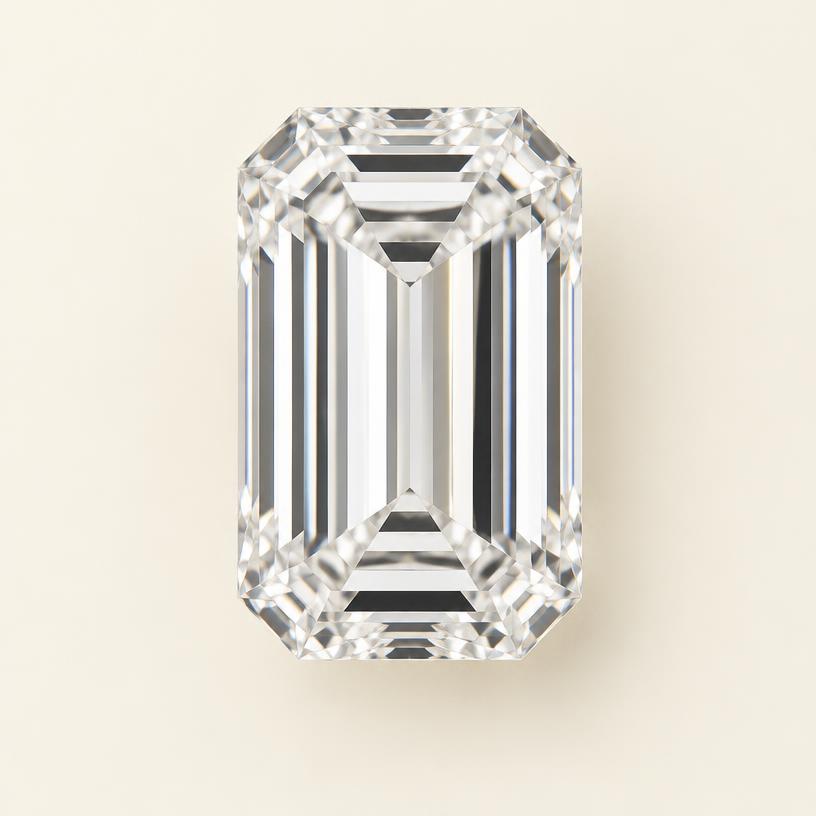 Emerald cut diamond