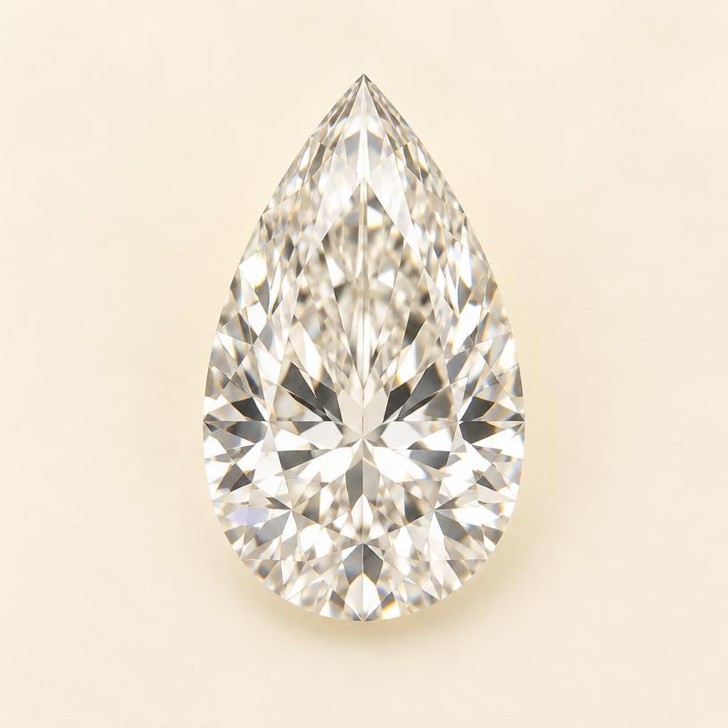 Pear cut diamond